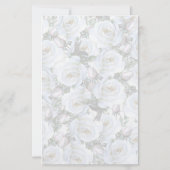 Witte rozen Achtergrond 1 Stationery Lined Briefpapier (Achterkant)