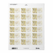 Witte rozen Adres Etiket (Full Sheet)