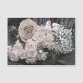  witte rozen anjers Baby Breate Tissuepapier (Voorkant)