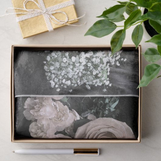  witte rozen anjers Baby Breate Tissuepapier (Geschenk)