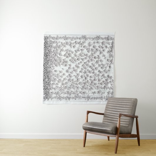 Witte rozen B Wandkleed (In Situ (horizontaal))