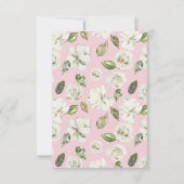 Witte Rozen Baby Shower Luier Raffel Ticket Kaart (Achterkant)