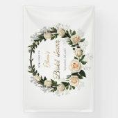 Witte rozen & baby's adem spandoek (Verticaal)