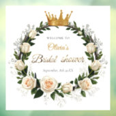 Witte Rozen & Baby's Breath Bruidsfeest Raamsticker (Vel 3)