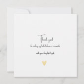 Witte Rozen & Baby's Breath Favoren Bedankkaart (Achterkant)
