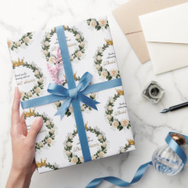 Witte Rozen Bedankt voor het vieren met ons Cadeaupapier