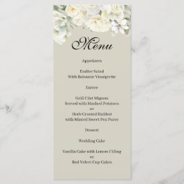 Witte Rozen Beige Menu