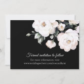 Witte rozen | Black Save The Date (Achterkant)