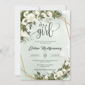 Witte rozen bladeren van bosgroene olijven Het is  Kaart (Voorkant)