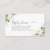 Witte Rozen Bloemen Baby shower Display Douche Kaa Informatiekaartje (Voorkant)