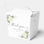 Witte Rozen Bloemen Baby shower Favoriet Box Bedankdoosjes (Achterkant)