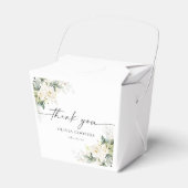 Witte Rozen Bloemen Baby shower Favoriet Box Bedankdoosjes (Voorkant Zijde)