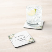 Witte Rozen Bloemen Beverage Coaster Bier Onderzetter (Rechterzijde)
