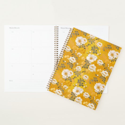 Witte Rozen Bloemen Chiyogami Planner (Display)