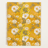 Witte Rozen Bloemen Chiyogami Planner (Voorkant)