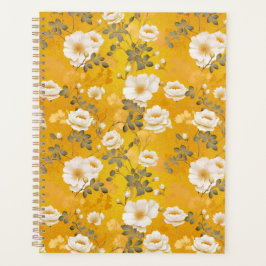 Witte Rozen Bloemen Chiyogami Planner