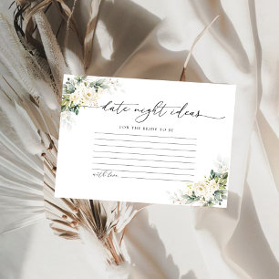 Witte Rozen Bloemen Datum Nacht Ideeën Kaart