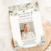 Witte Rozen Bloemen Foto Begrafenismonument Bedankkaart