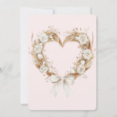 Witte Rozen Bloemen Hart Boog Verjaardag Kaart (Achterkant)