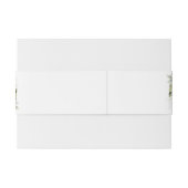 Witte Rozen Bloemen Huwelijksuitnodiging Belly Ban Uitnodigingen Wikkel (Achterkant Voorbeeld)