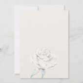 Witte rozen bloemen kaart (Achterkant)