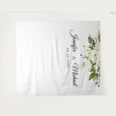 Witte Rozen Bloemen Trouwceremonie Achtergrond Wandkleed (Voorkant (horizontaal))