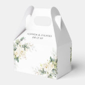 Witte Rozen Bloemen Trouwgunstbox Bedankdoosjes (Achterkant)
