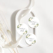 Witte Rozen Bloemen Vrijgezellenfeest Gift Label