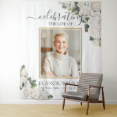 Witte Rozen Bloemencollectie van Levensfoto Wandkleed (In situ)