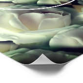 Witte Rozen Bloemenframe Maak Je Eigen Foto Poster (Hoek)