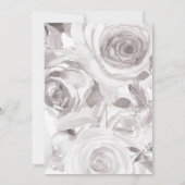 Witte Rozen Bloemisterij Roos Moderne Chic Bruidss Kaart (Achterkant)