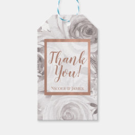 Witte Rozen Bloemisterij Roos Moderne Elegante Bru Cadeaulabel