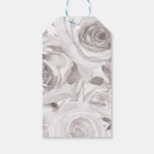 Witte Rozen Bloemisterij Roos Moderne Elegante Bru Cadeaulabel (Achterkant)