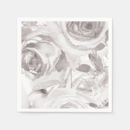 Witte Rozen Bloemisterij Roos Moderne Elegante Bru Servet