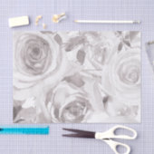 Witte Rozen Bloemisterij Roos Moderne Elegante Tro Tissuepapier (Craft)