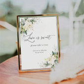 Witte rozen Bloemliefde is een zoet teken Reclamebord Met Voetstuk