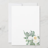 Witte Rozen Bloemstuk Afstudeerfeest Kaart (Achterkant)