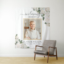 Witte Rozen Bloemstuk Foto Ter Herinnering