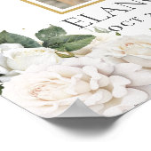 Witte Rozen Bloemstuk Levensviering Foto Poster (Hoek)