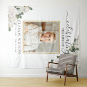 Witte Rozen Bloemstuk Levensviering Foto Wandkleed (In Situ (horizontaal))