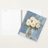 Witte Rozen Boeket Elegant Aquarel Bloemig Planner (Display)