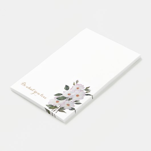 Witte rozen Botanische illustratie Post-it® Notes (Schuin)