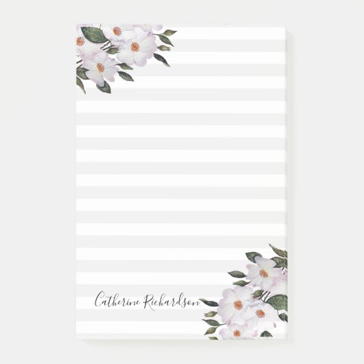 Witte rozen Botanische illustratie Post-it® Notes (Voorkant)
