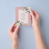 Witte rozen bruidsrozen Weddenschappen Uitnodiging Flyer (Hand)