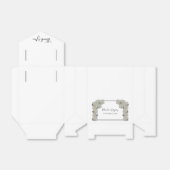 Witte Rozen Bruiloft Bedankdoosjes (Uitgevouwen)