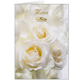 Witte Rozen Bruiloftsmenu (Voorkant)