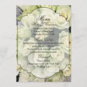 Witte Rozen Champagne Blush Bruiloftssuite Menu (Voorkant)