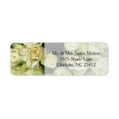 Witte Rozen Champagne Blush Wedding Suite Etiket (Voorkant)