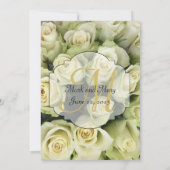 Witte Rozen Champagne Blush Wedding Suite Kaart (Achterkant)