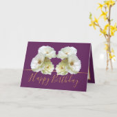 Witte Rozen Chique Elegant Bloemen Boeket Verjaard Kaart (Gele Bloem)